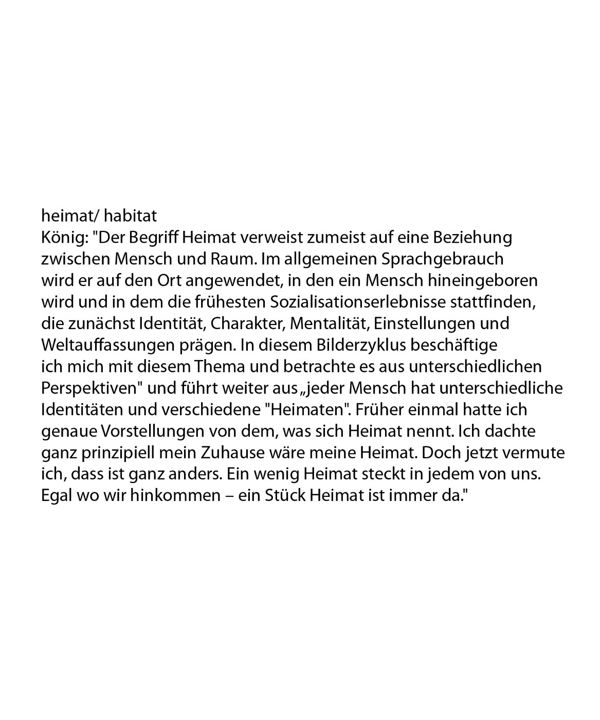 Serientext — Heimat / Habitat
